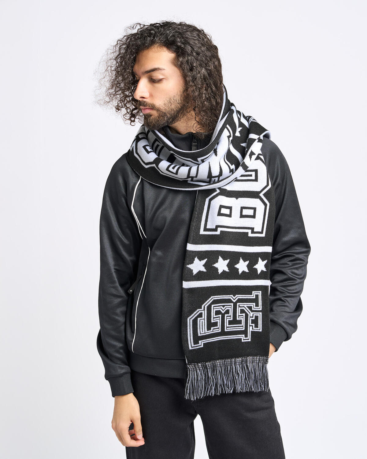 新品未使用sublations FOOTBALL SCARF ASH BLACK Boiler Room FOOTBALL SCARF | AW25AC02BLK | AFEW STORE